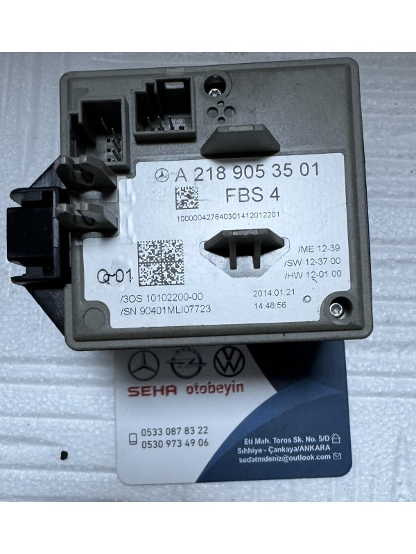 Mercedes A2189053501 FBS4 Immobilizer Güvenlik Modülü