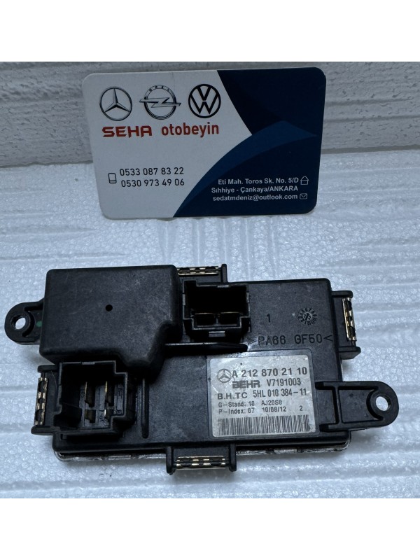 Klima Fan RezistörüA 212 870 21 10