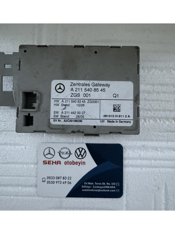 Mercedes-Benz Merkezi Gateway Modülü A 211 540 85 45