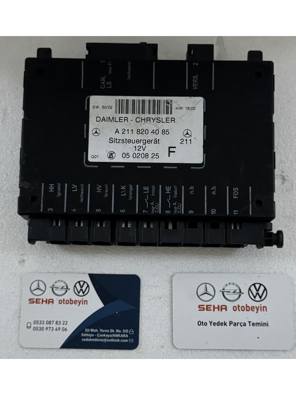 A 211 820 40 85 Koltuk Kontrol Modülü Mercedes-Benz (W211 E-Serisi)