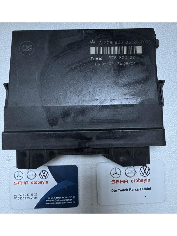 Mercedes Parça No: A 209 820 03 26 [02]  Kapı Kontrol ModülüNo: 376 800 GZ HW: 01/02 SW: 28/04