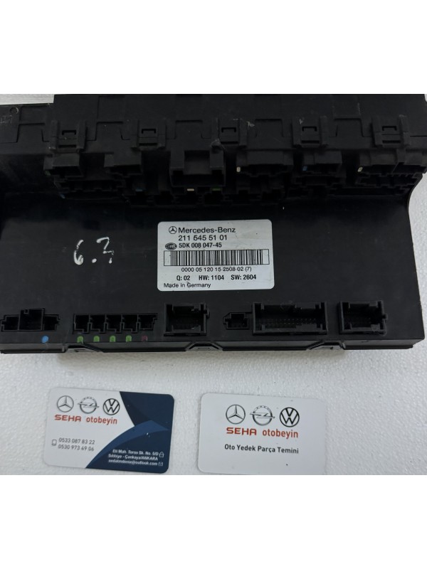 Mercedes-Benz Elektronik Kontrol Ünitesi ÖN SAM BEYNİA 211 545 51 01