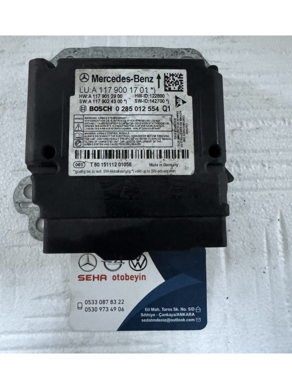 Mercedes-Benz  Parça Türü: Airbag Beyni A 117 900 17 01