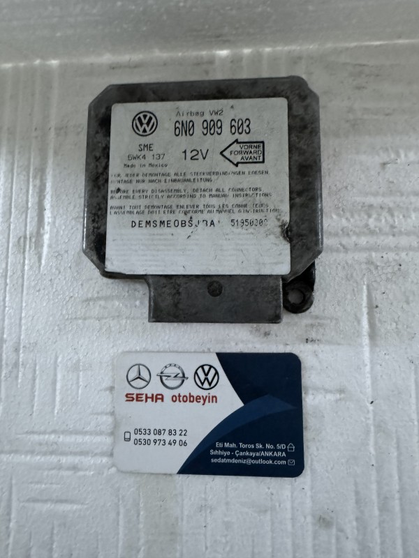 Airbag Beyni   Marka: Volkswagen (VW)  Parça No: 6N0 909 603
