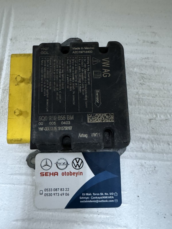 Volkswagen Airbag Beyni 5Q0 959 655 BM