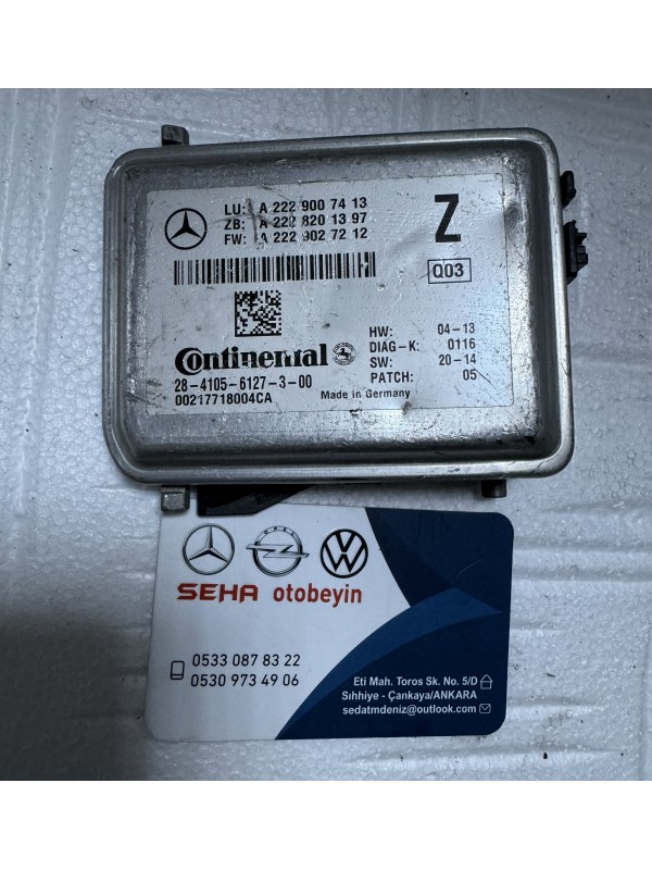 A222 900 74 13 Mercedes W222 Radar Beyni Distronic