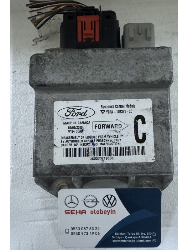 Ford YC1A-14B321-CC Airbag Beyni SRS Modülü