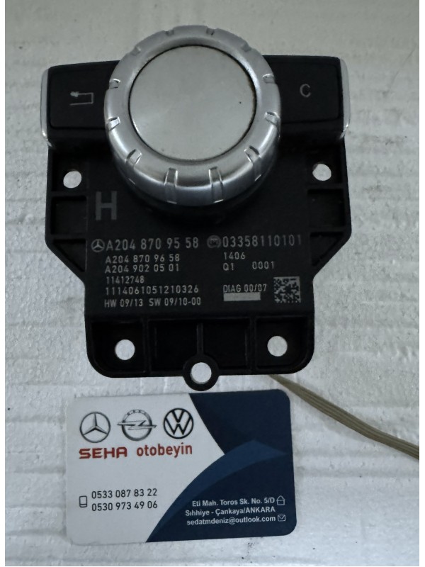Mercedes A2048709558 COMAND Multimedya Kumanda Düğmesi W204